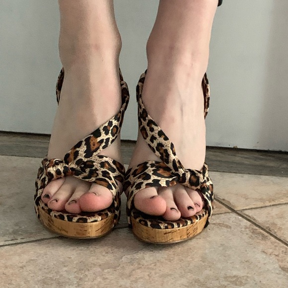 JLO Jennifer Lopez animal print high heel shoes size 8 - Picture 3 of 10